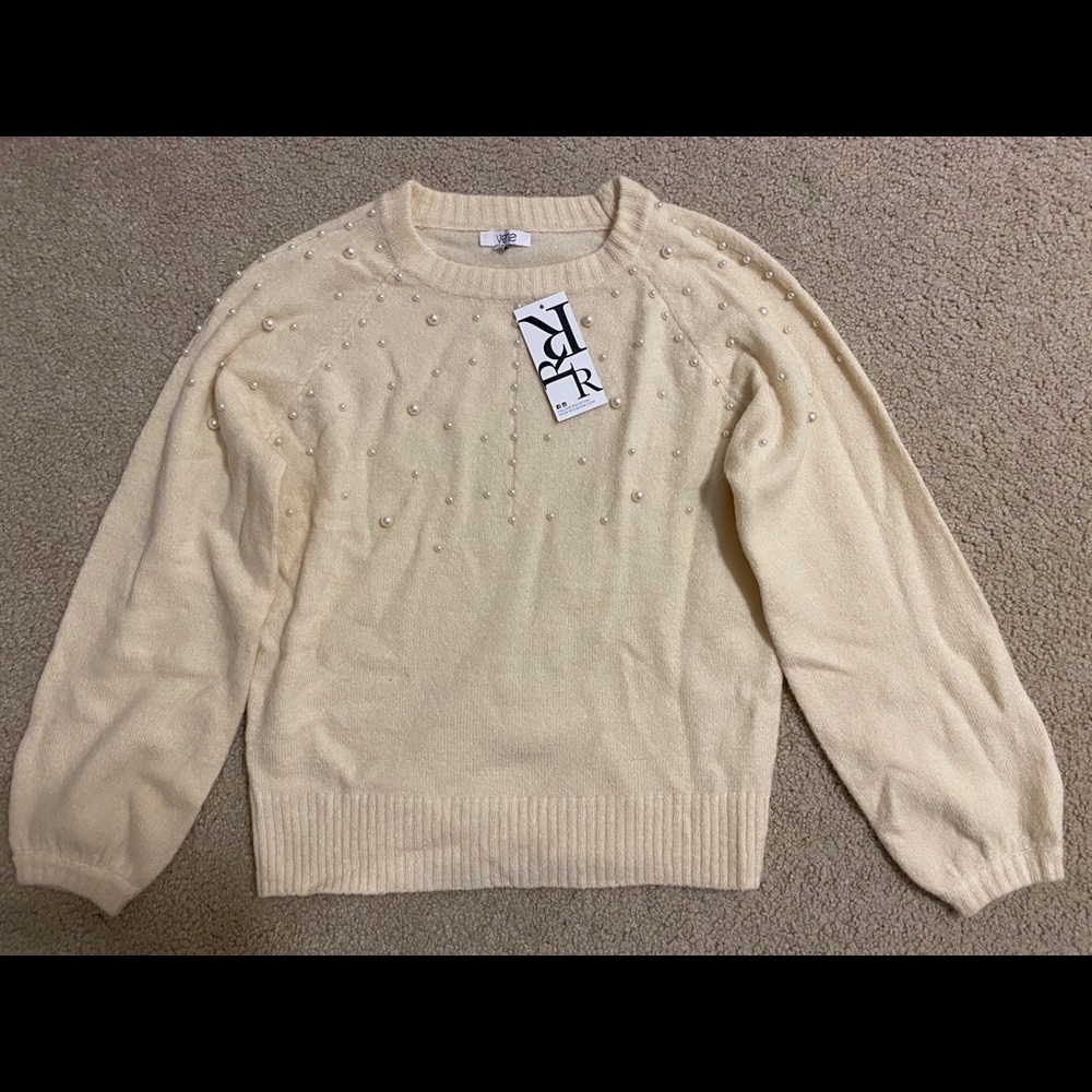 Sweater- with pearl embellishment